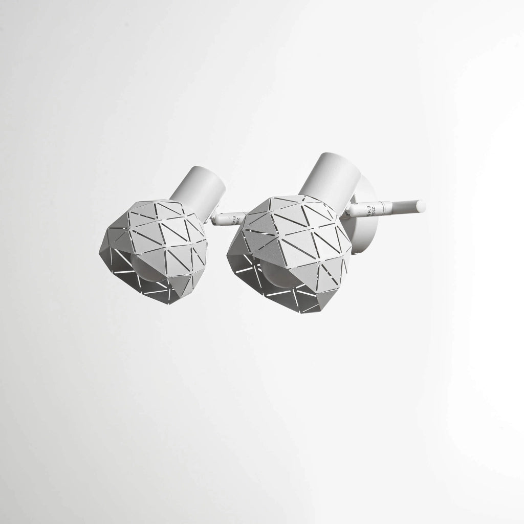 Faretto Reus 2 luci orientabile E14 bianco Light Prestige