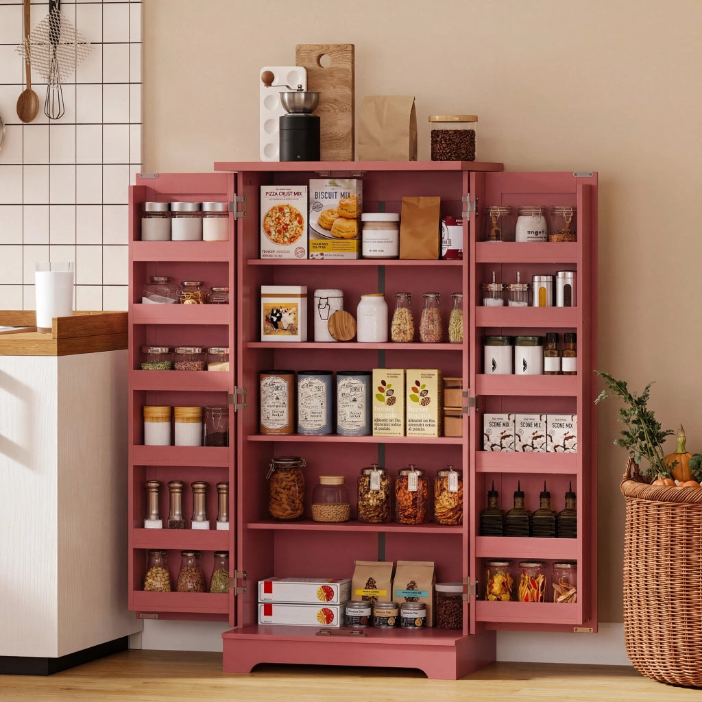 Buffet Cucina ¨C Minimal ¨C Legno Rosso 60x40x120 cm