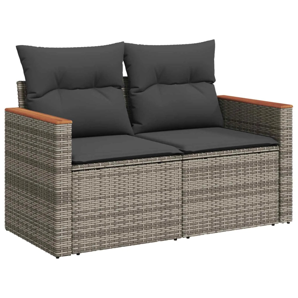 Set Divano da Giardino 11 pcs Grigio polyrattan 3362888