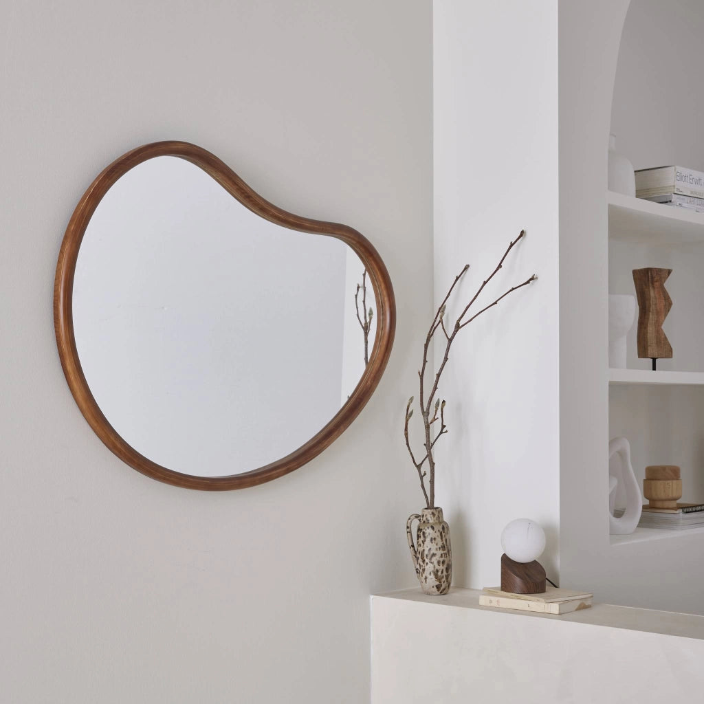 Specchio in legno di abete, 95cm, marrone
