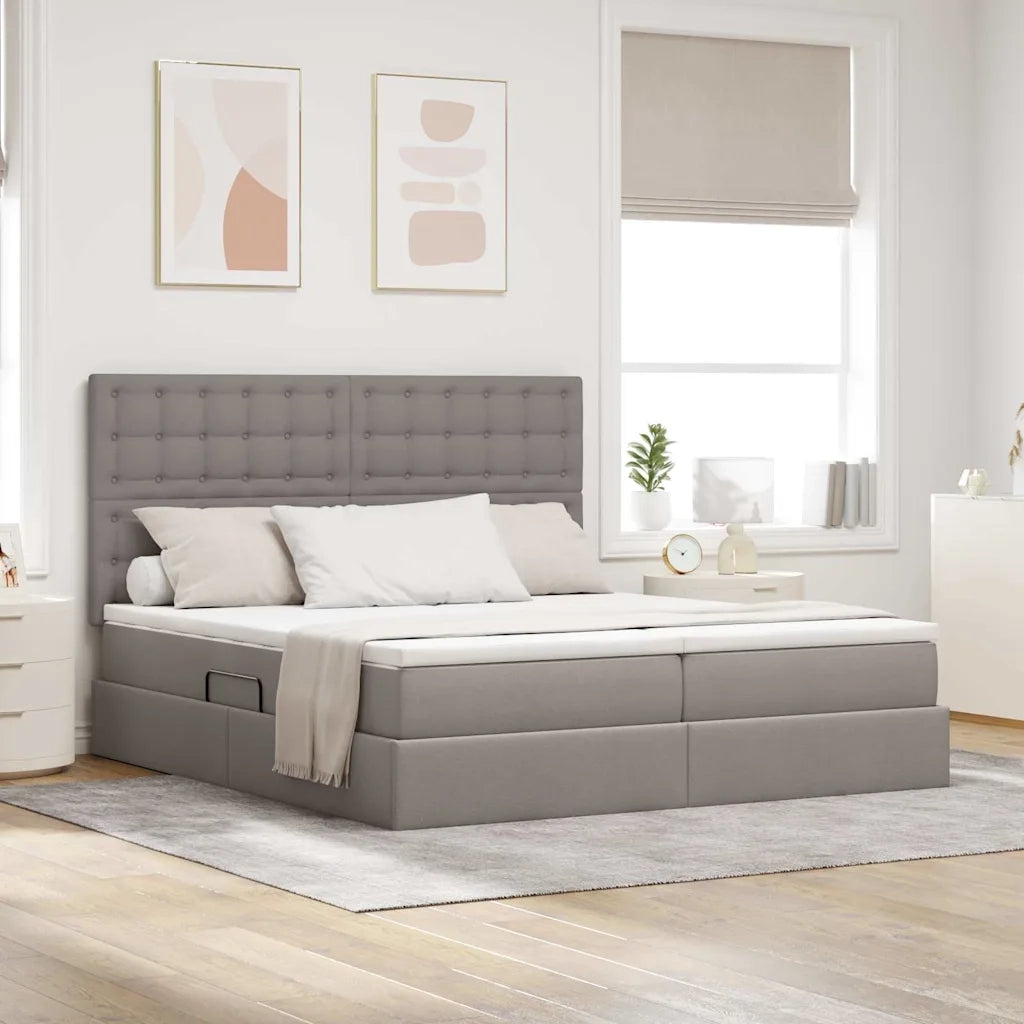 Letto con luci a strisce a LED Talpa 180 x 200 cm Tessuto