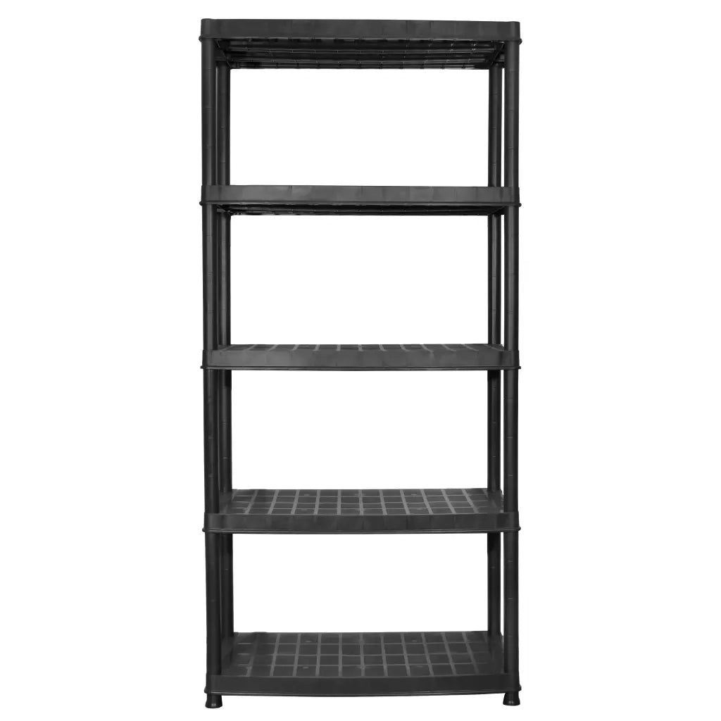 Scaffale a 5 Ripiani Nero 85x40x185 cm in Plastica 147685