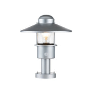 Lampada da esterno a colonna con sensore argento E27 60W Elstead