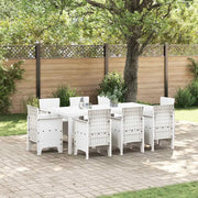 Set da Pranzo per Giardino 9 pcs Bianco Polipropilene 3378584
