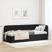 Cornice del letto ad angolo Nero 80 x 200 cm Velluto 42016518