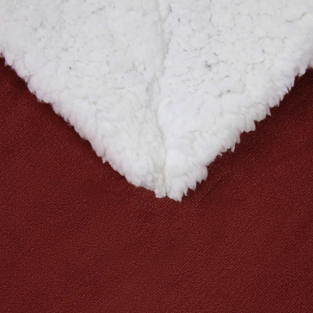 Coperta Rosso Bordeaux 150 x 200 cm Panno