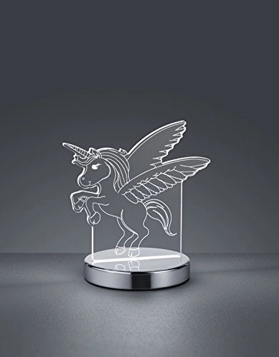 Lampada Tavolo Abat Jour Bambiniu Giovanile Unicorno Trasparente Karo GD Trio