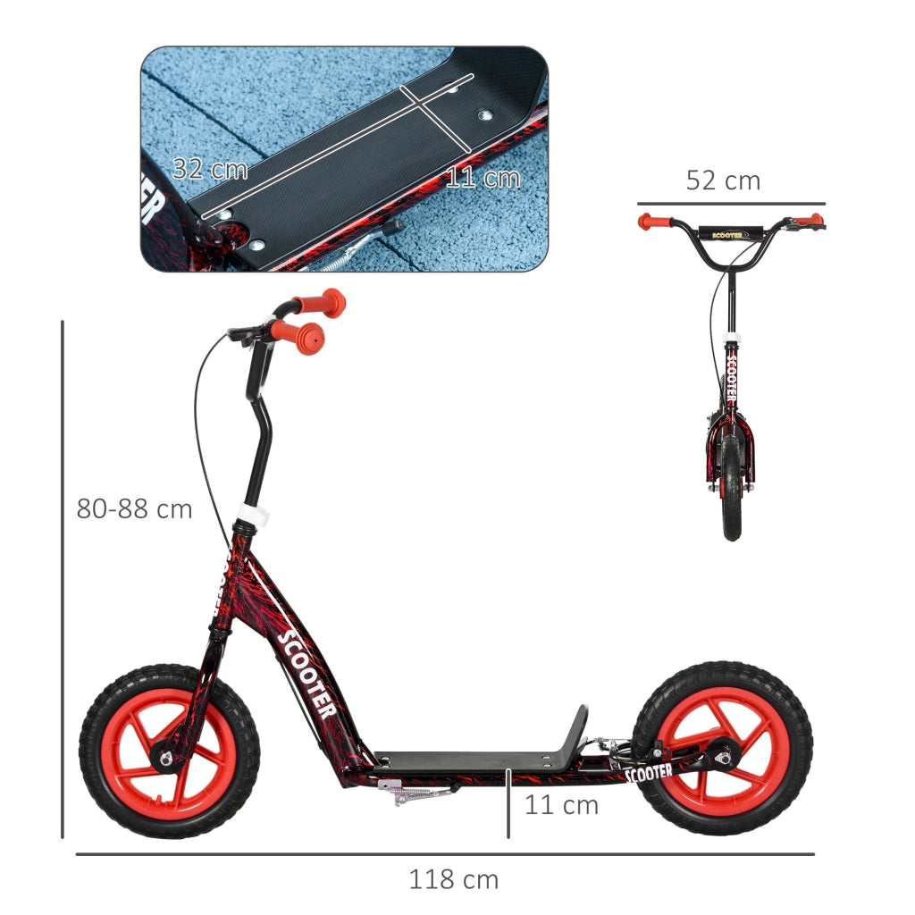 Monopattino per bambini regolabile in altezza ¨C Minimal ¨C Rosso, acciaio, plastica
