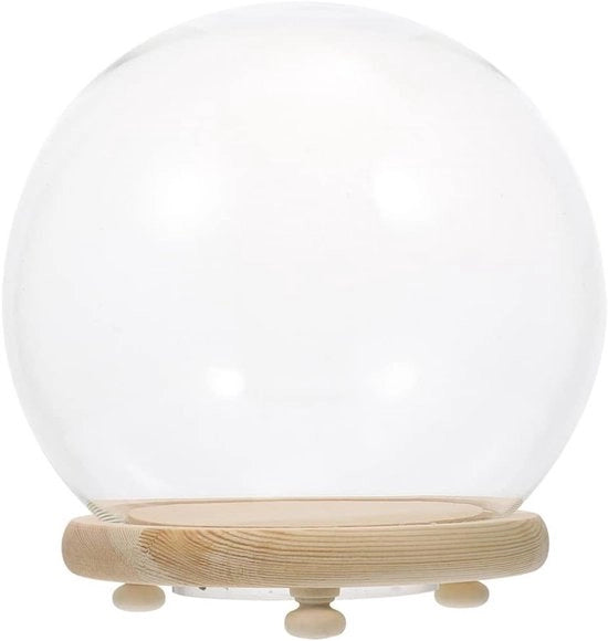 Luce per Terrario - Globale con Piede in Legno - 13x13 cm
