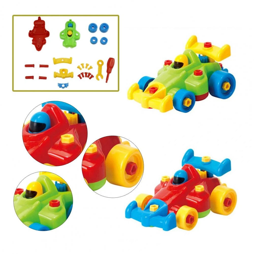Trade Shop - Macchinina Da Corsa Formula Uno Giocattolo Smonta E Rimonta Con Set N.2 Attrezzi -