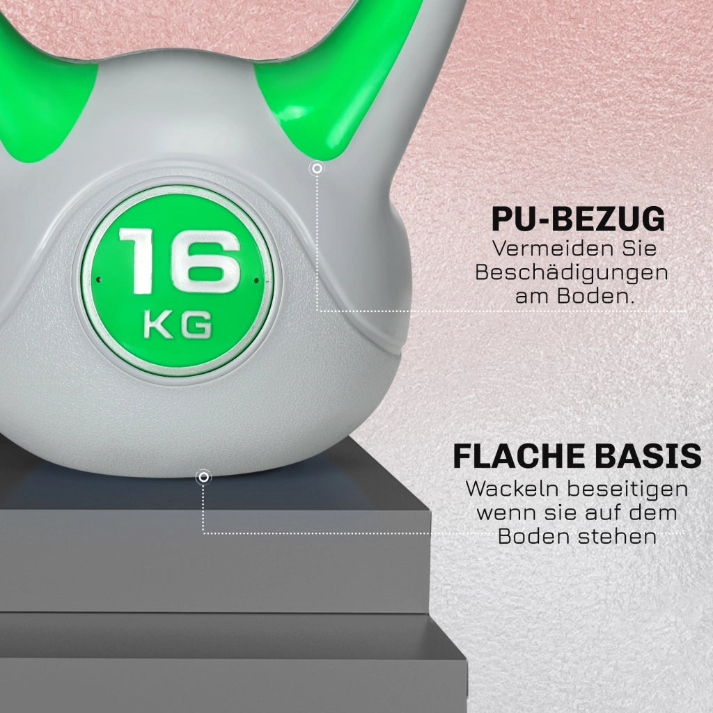 Kettlebell 16 kg ¨C Minimal ¨C Verde, 27x17x31 cm