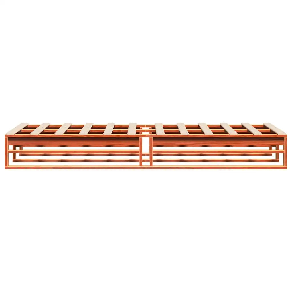Letto senza Materasso-Struttura Letto Marrone Cera 100x200 cm in Legno di Pino 130110
