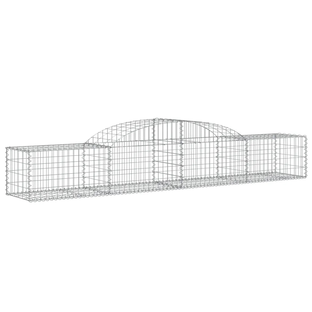 Cesti Gabbioni ad Arco 8 pz 300x50x40/60 cm Ferro Zincato 3146653