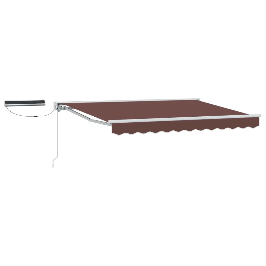 Tettuccio Elettrico Retrattile Marrone e bianco 3 x 2,5 m 3421775