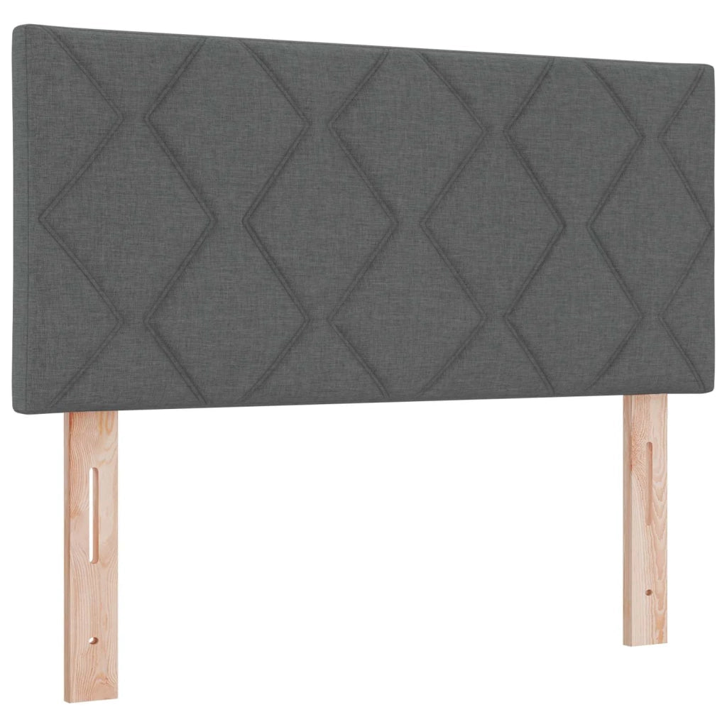 Letto con Box Spring, Materasso e LED Grigio Scuro 90 x 190 cm 3453226