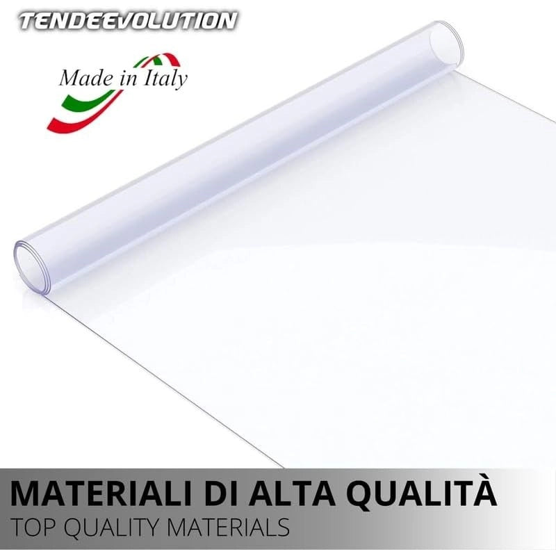 Telo PVC Trasparente - Altezza 140cm, Spessore 0.65mm: Resistente, Impermeabile, Vendita al Metro - Ideale per Interni, Esterni, Uso Industriale