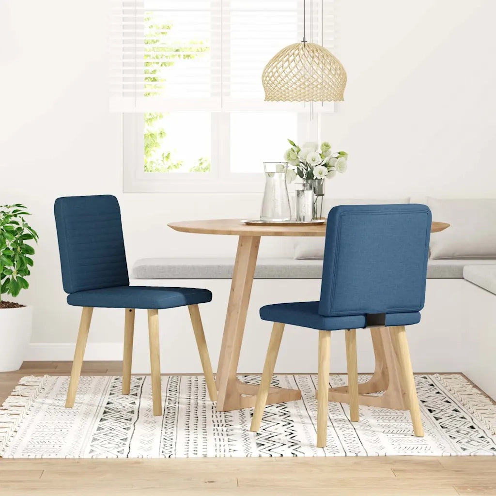 Sedie da Pranzo 2 pz Blu in Tessuto 4101152