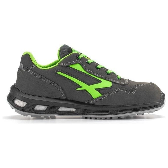 U-Power RL20174 Yoda Scarpe Antinfortunistiche Basse S3 SRC ESD Pelle Nabuk Puntale Alluminio Taglia 41 colore Grigio Verde