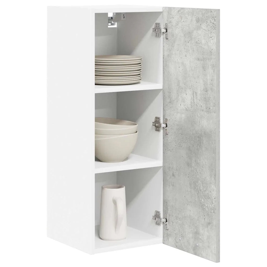 Armadio pensile 2 pcs Grigio Cemento e Bianco 30 x 31 x 80 cm 884249