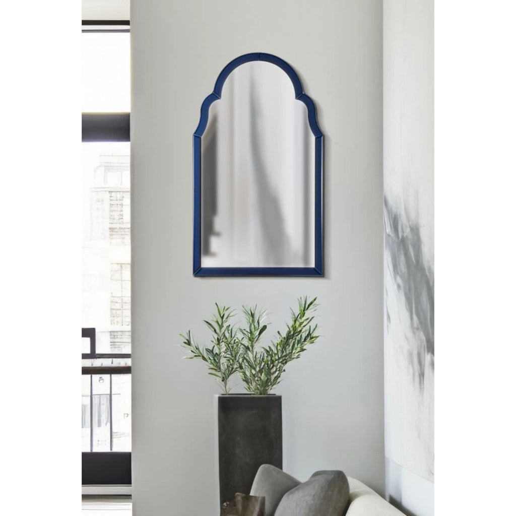 Specchio con Cornice Classico 4, Blu, MDF, 80x47x1 cm