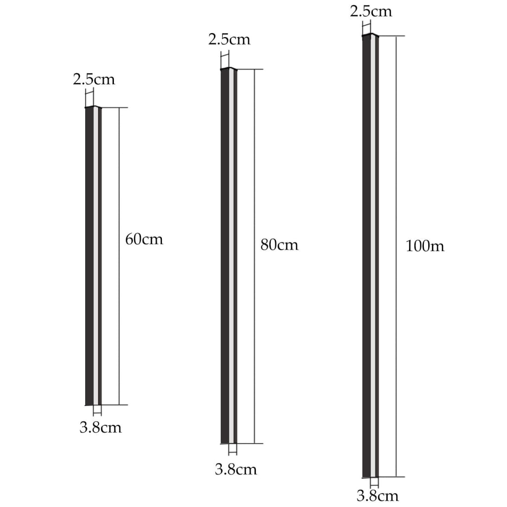 ZMH Moderna applique da parete a LED nera da 80cm per interni per corridoio e camera da letto