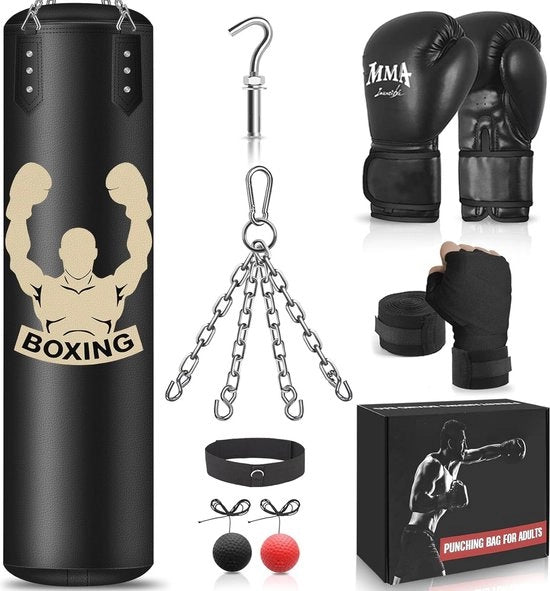 Set di allenamento da boxe 4FT con guantoni e palla riflessa per boxe Muay Thai