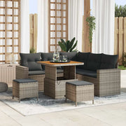 Set Divano da Giardino con cuscino 9 pcs Grigio polyrattan 3363563