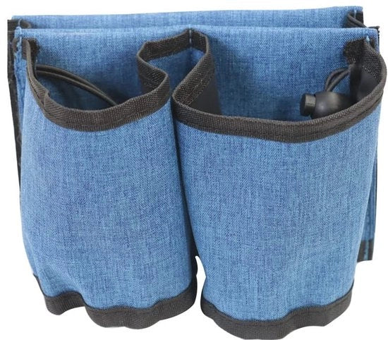 Porta oggetti portatile - Contenitore per bevande auto - Due tazze per caffè - Ripiegabile - Tessuto Oxford - 16 x 12 x 8 cm