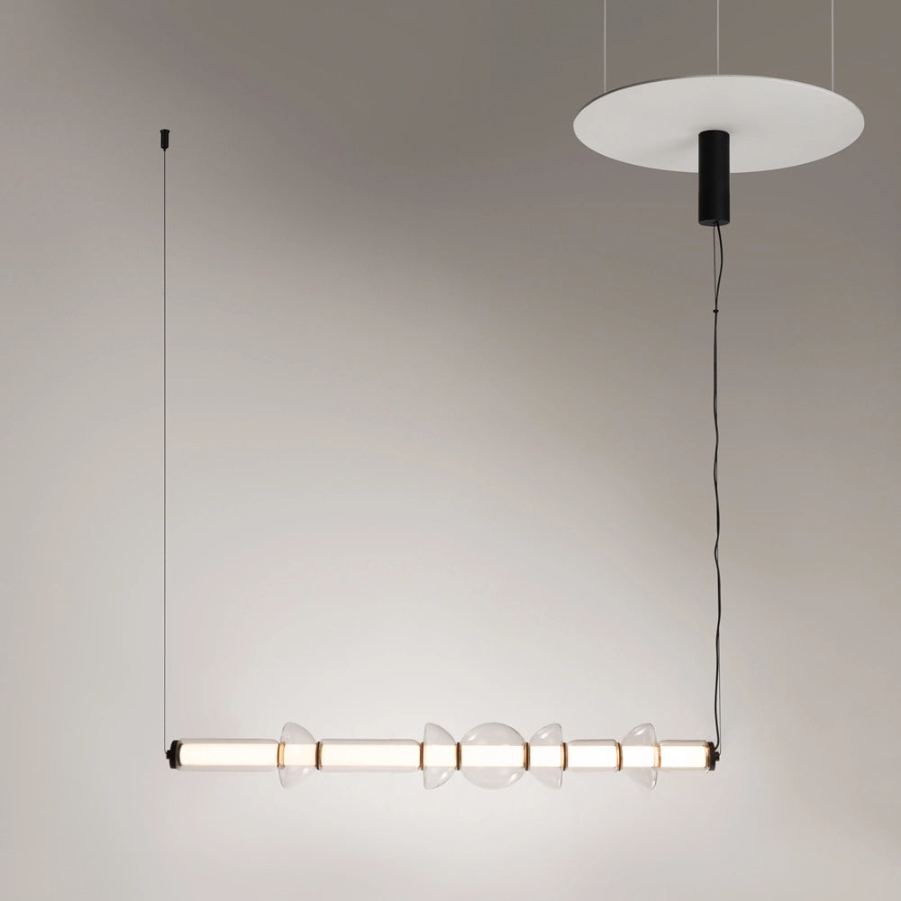 Lampada a sospensione Cosmo LED 39W nera vetro Maytoni
