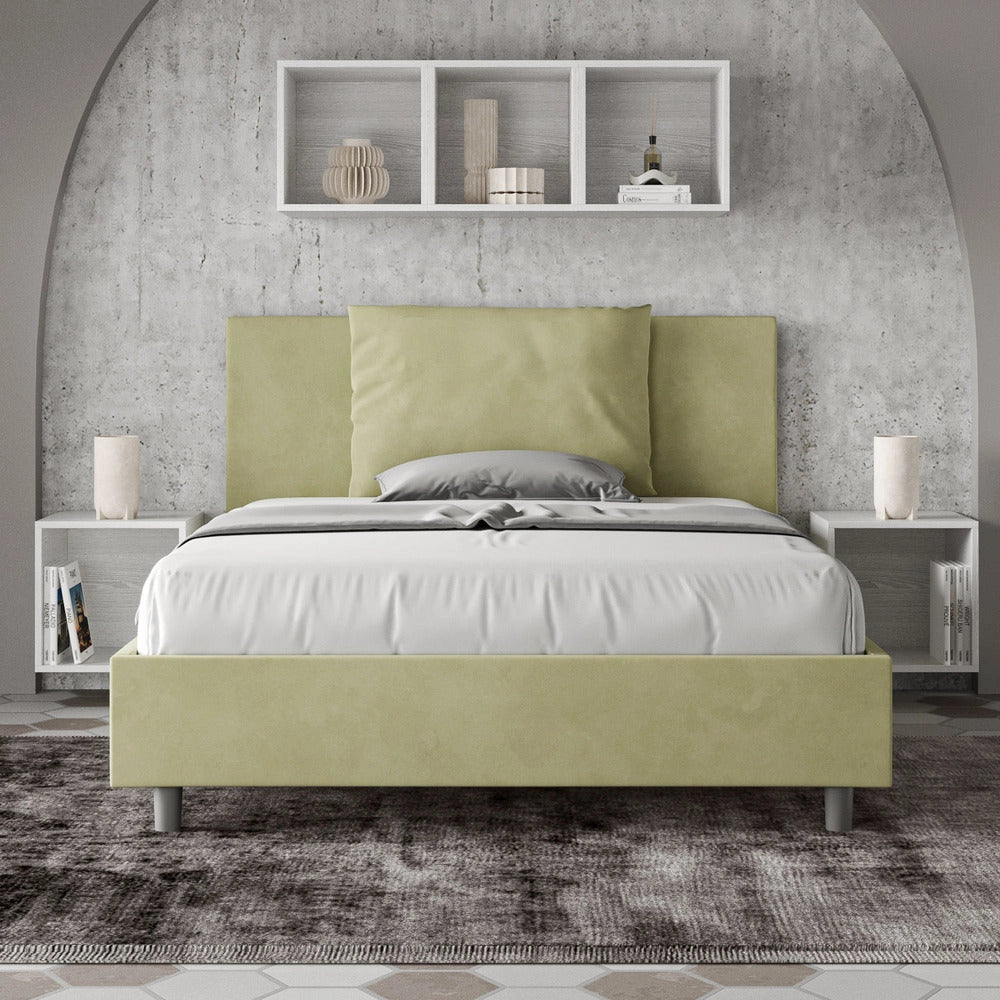 Letto 1 Piazza e Mezzo 120x200 cm con Rete Antea Tè Verde