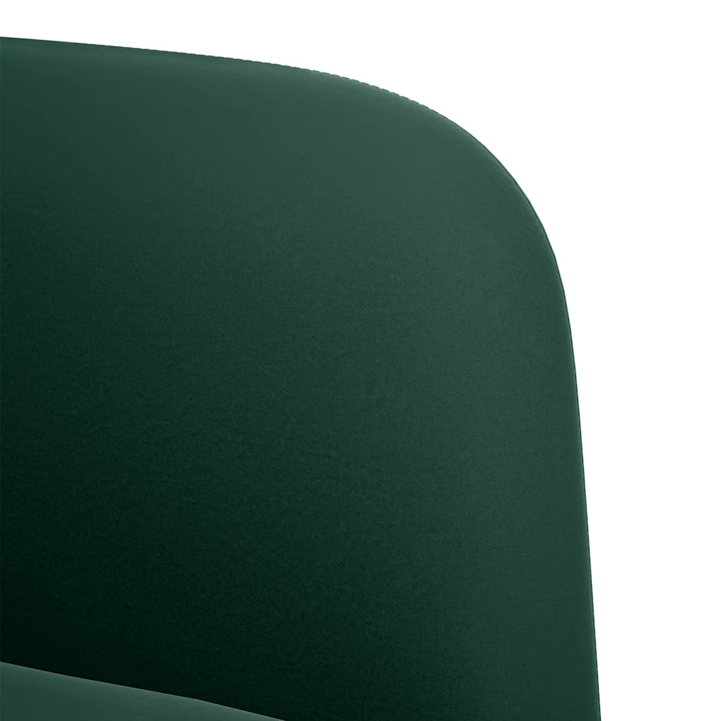 Divano Poltrona | Sedia con Braccioli Verde Scuro 54 cm in Velluto
