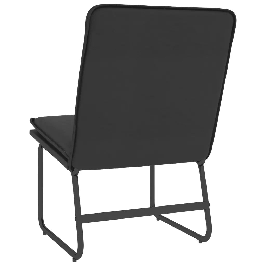 Poltrona | Sedia Lounge Nera 54x75x76 cm in Similpelle