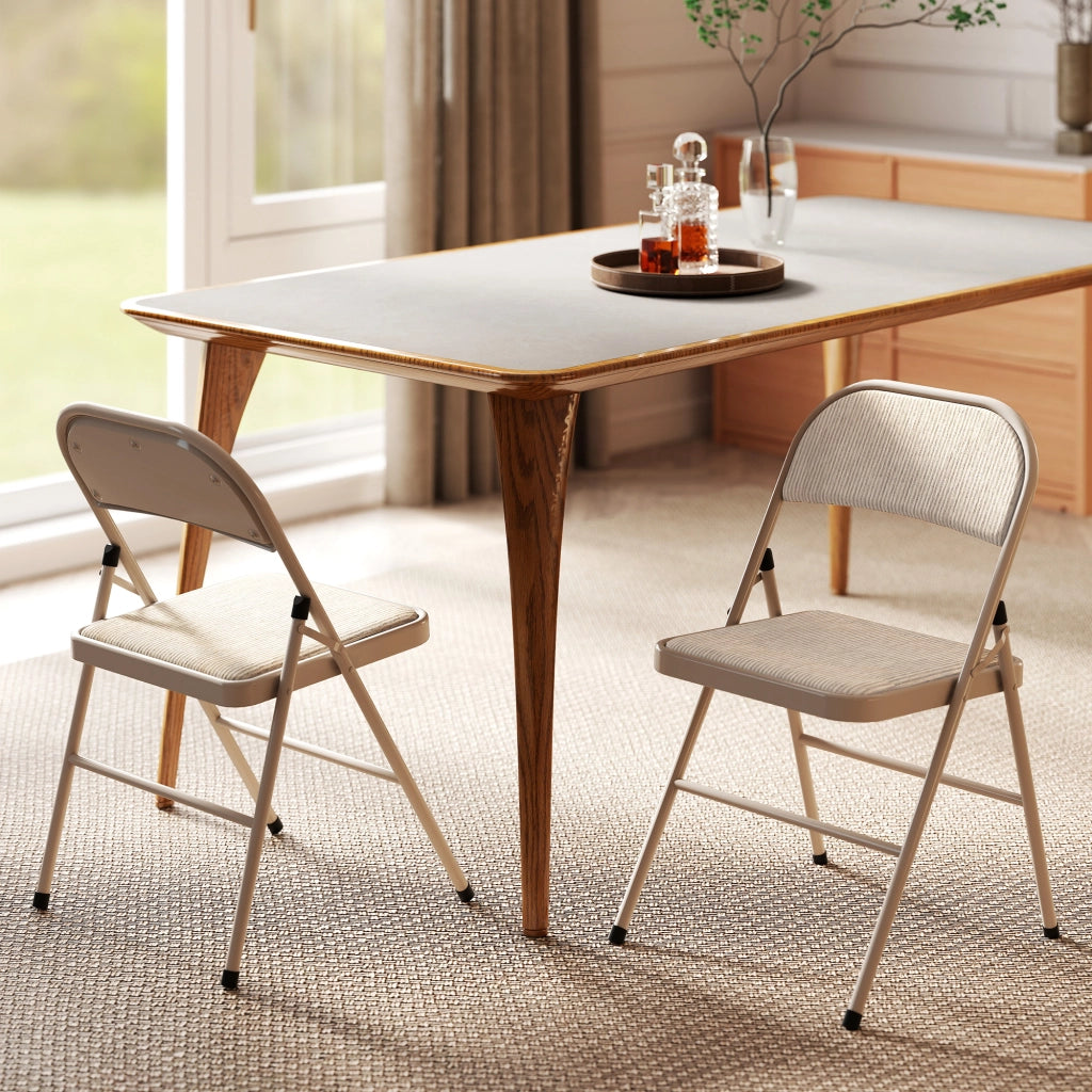 Sedia pieghevole da pranzo ¨C zephmum ¨C beige 45x46x78 cm