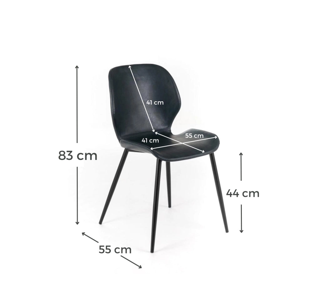 4x Sedia in Soft-Touch 55cm x 45cm x 83cm