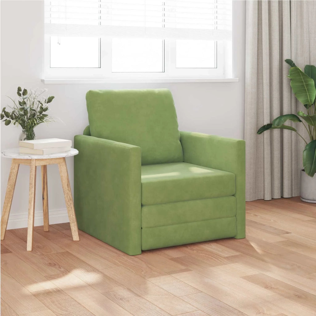 Divano letto Verde chiaro 74 x 77 x 81 cm Velluto 4106619
