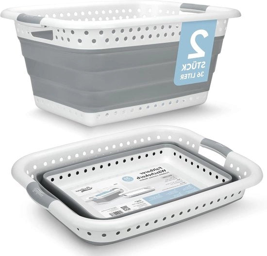 Wastebaskets pieghevoli - 36 litri - Set da 2 - utilizzo universale