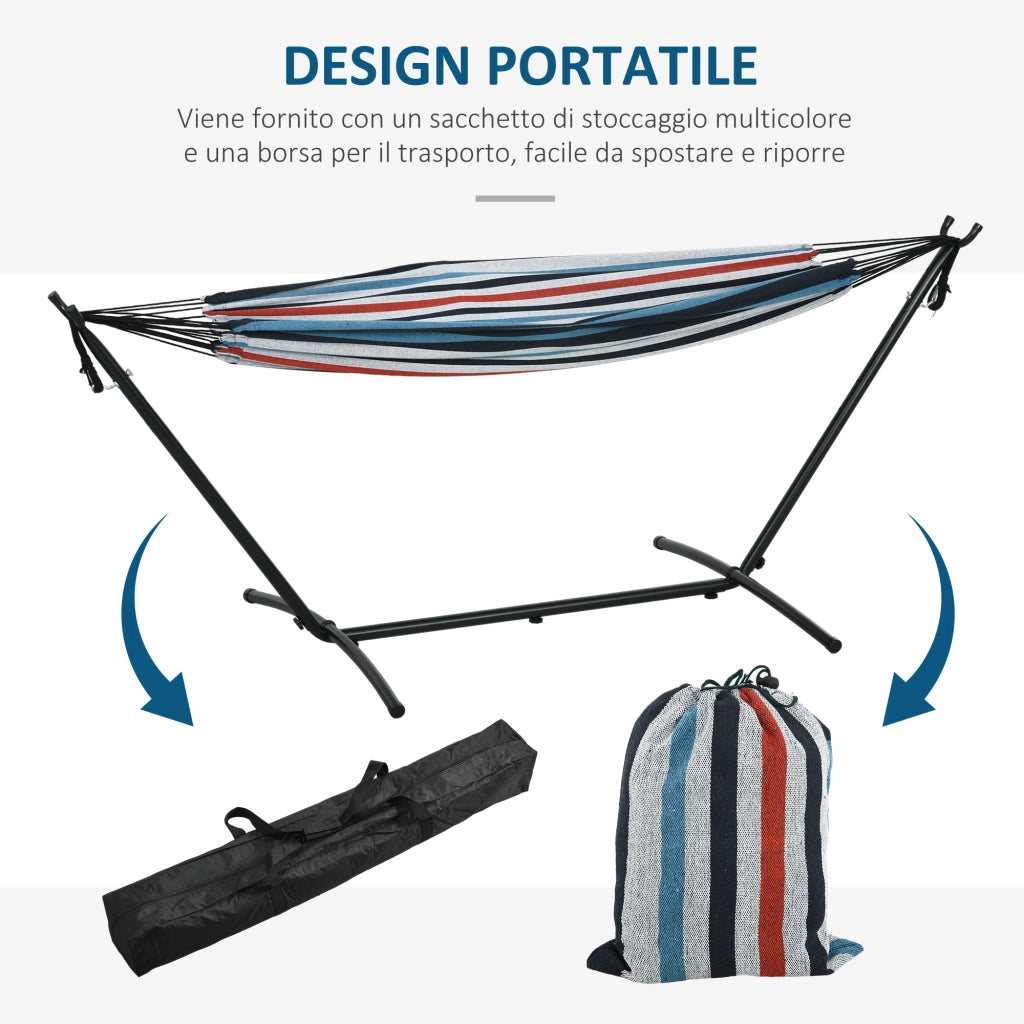 Amaca Autoportante con Supporto ¨C Xylo ¨C Bianco, 310x117x105 cm