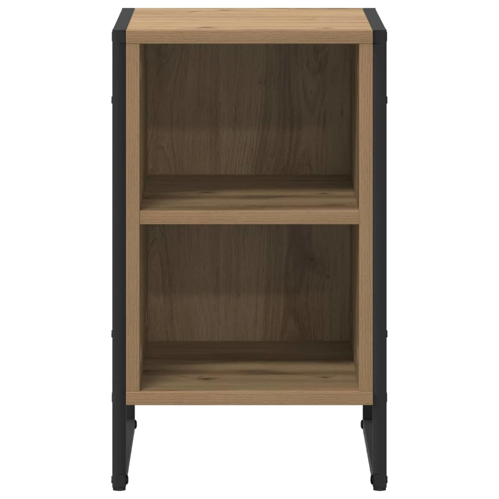 Set di 2 Comodini | Armadio da Notte | Mobiletto da notte Rovere Artigianale 39.5 x 30 x 50 cm