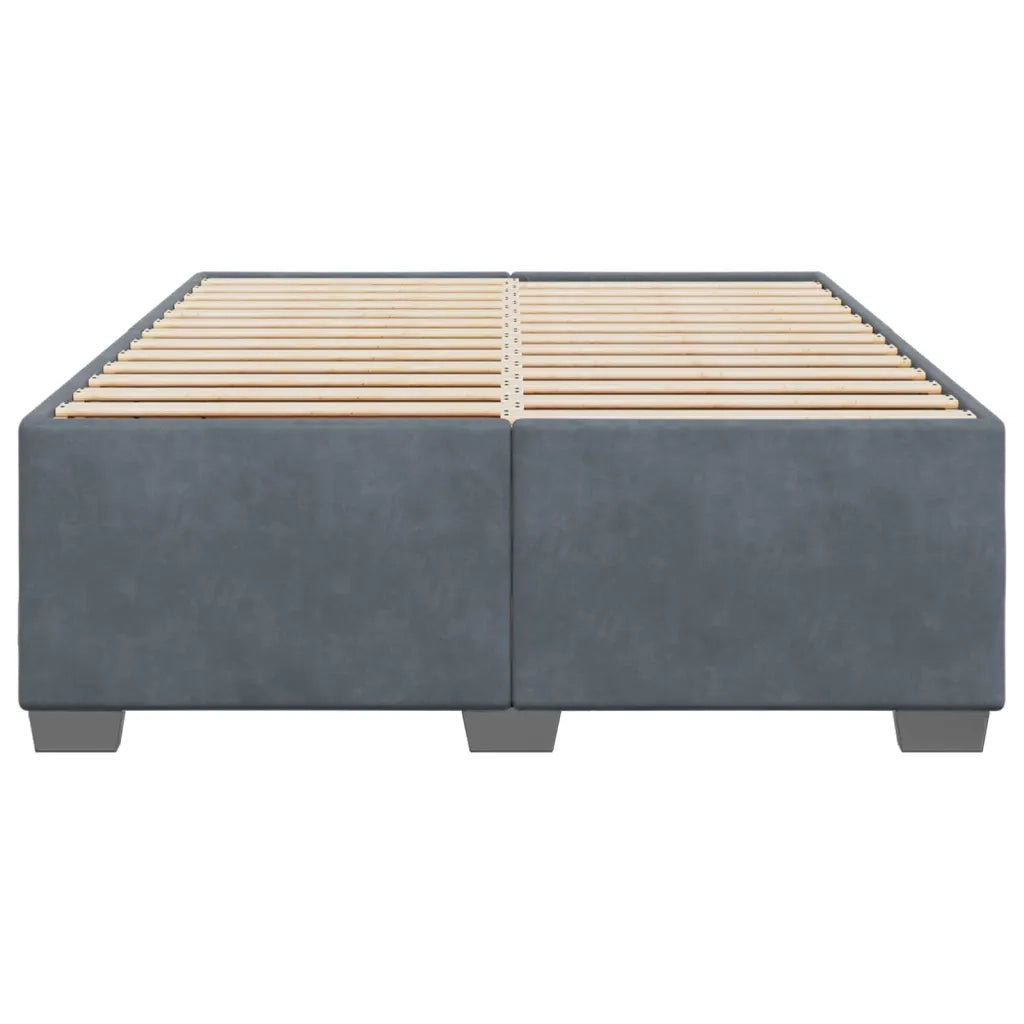 Giroletto senza Materasso Grigio Scuro 140x200 cm Velluto 3284638