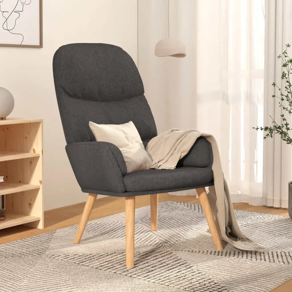Poltrona Relax | Sedia Relax Grigio Scuro in Tessuto