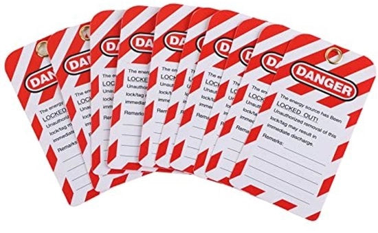Etichette di Blocco e Sicurezza per Apparecchi Elettrici - Etichetta di Sicurezza - Materiale PVC - 10 Pezzi - Per Riparazione di Apparecchi Elettrici - Sicurezza Effettiva -