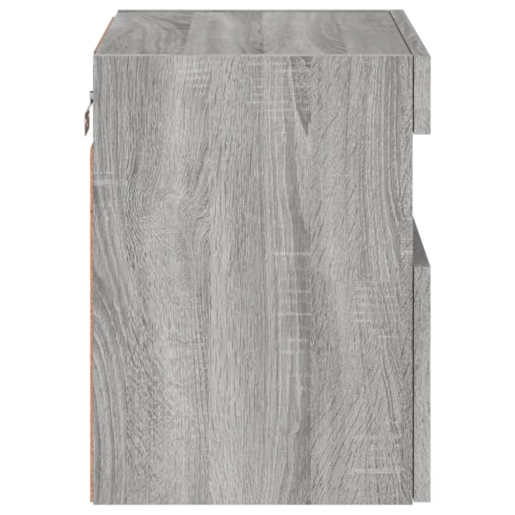 Mobile TV multimediale mensola TV credenza mobile TV parete attrezzata per sala da pranzo soggiorno camera da letto con luci LED Sonoma 40 x 30 x 40 cm grigio 02_0028046