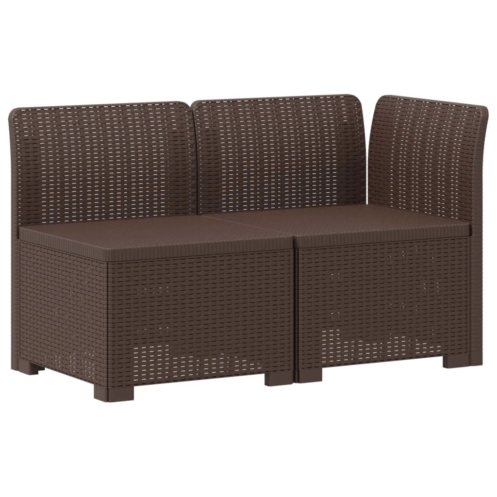 Divano da esterno-Divano da Giardino a 2 Posti con Cuscini Aspetto Rattan PP 247868