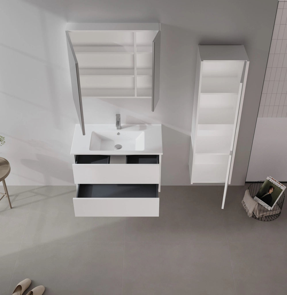 Mobile lavabo "Side 85 v2" - 85 x 45 x 52 cm - Bianco opaco