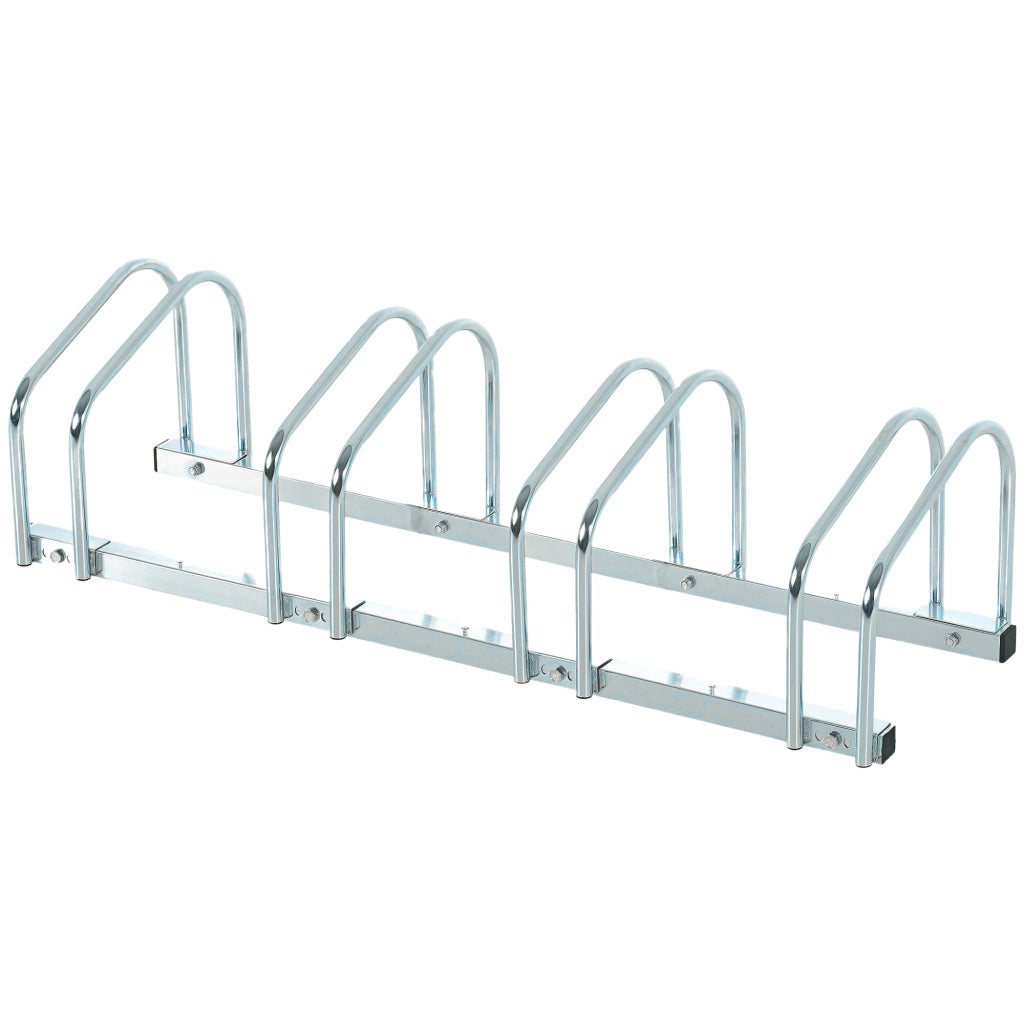 Portabiciclette per 4 Biciclette ¨C Minimal ¨C Acciaio 110x33x27 cm Argento