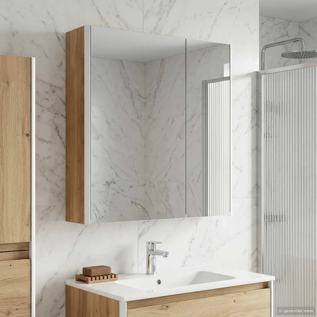 Mobiletto per specchio da bagno Rovere Artigianale 889246
