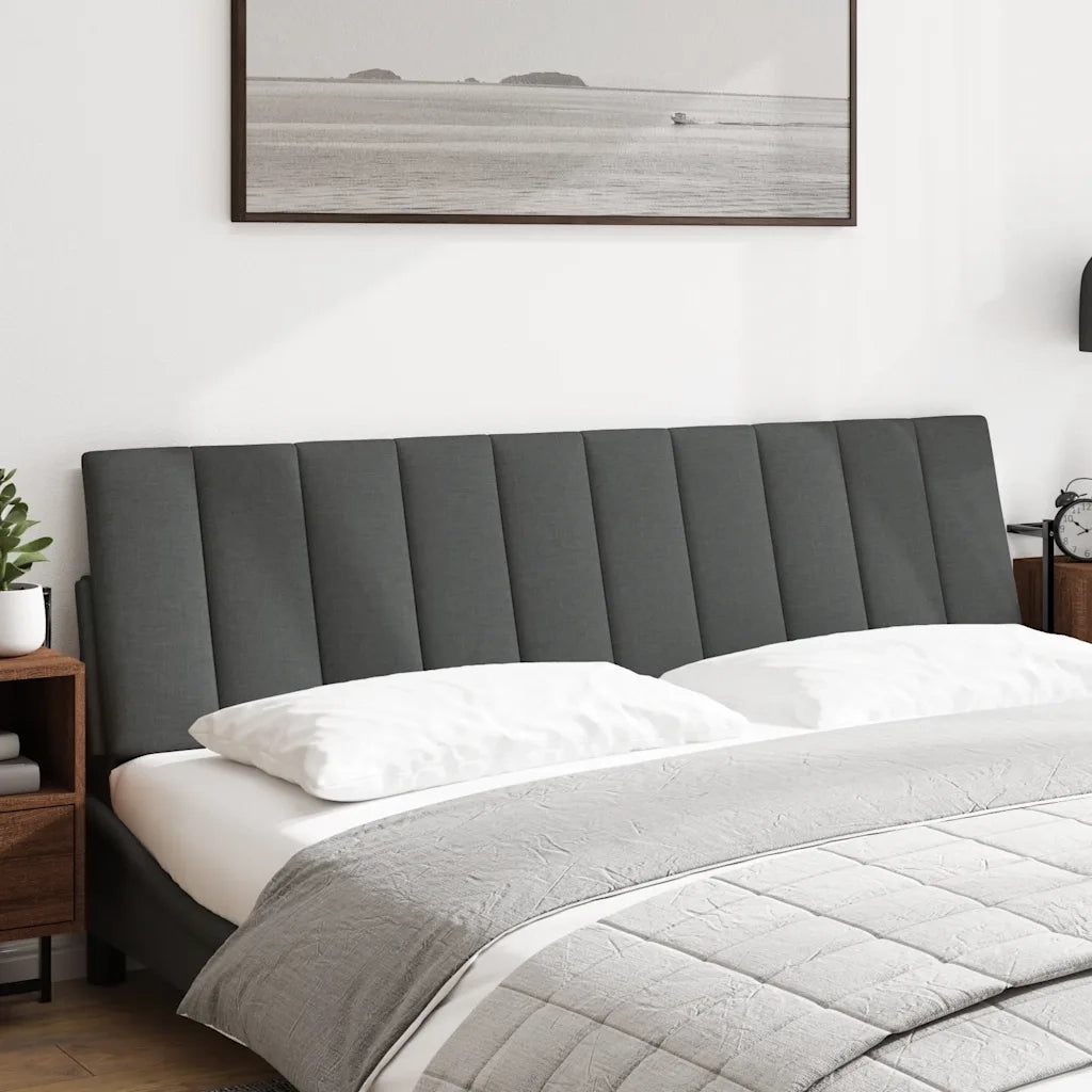Cuscino Testiera Hanko Grigio Scuro 180 cm in Tessuto 4019178