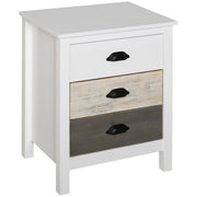 Comodino con 3 cassetti ¨C Minimal ¨C Bianco 50x38x65 cm