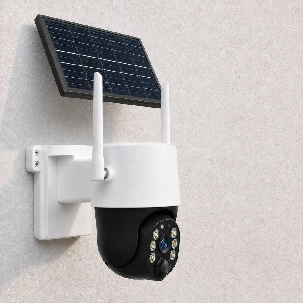 Telecamera ip wifi 4mp con batteria pannello solare e micro sd