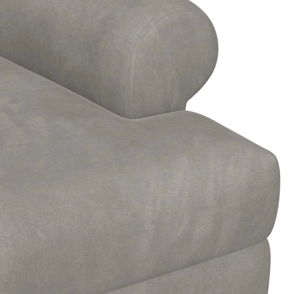 Loveseat con bottoni imbottiti Grigio Chiaro 120 x 66 x 78 cm 42041828